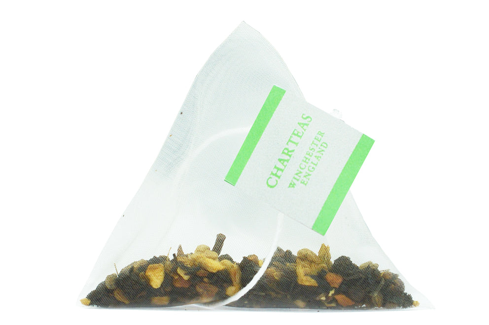 Biodegradable pyramid top tea bags
