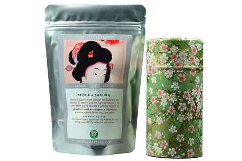 Sencha Sakura & Cherry Blossom Caddy