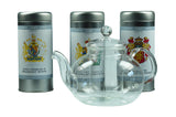 Coat of Arms Tea Collection with Glass Teapot