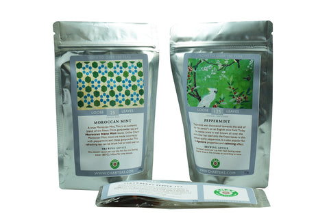 Loose-leaf mint teas