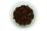 Assam and vanilla tea leaves after infusion